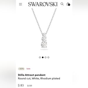 Swarovski- Stilla Attract pendant/ 3 Stone.